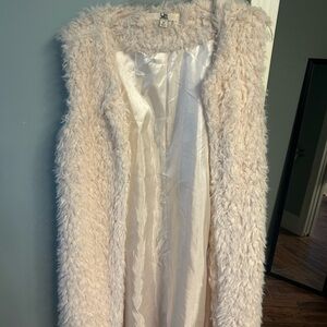 Cream Faux Fur Vest